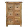 Hand Carved Country Fine Rustic Oak Chest Of 6 Drawers - Image 2