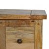 Hand Carved Country Fine Rustic Oak Chest Of 6 Drawers - Image 4