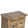 Hand Carved Country Fine Rustic Oak Chest Of 6 Drawers - Image 7