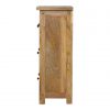 Hand Carved Country Fine Rustic Oak Chest Of 6 Drawers - Image 10
