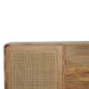 Hand Carved Mid Century Rattan Fine Oak Cabinet Sideboard - Image 5