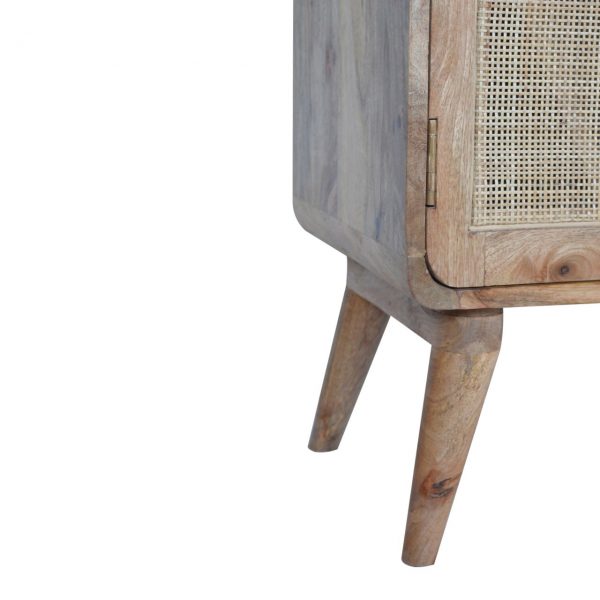 Hand Carved Mid Century Rattan Fine Oak Cabinet Sideboard - Image 6