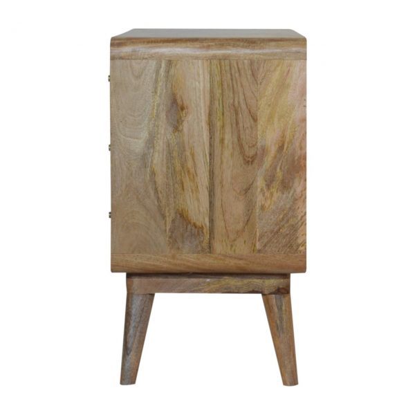Hand Carved Mid Century Rattan Fine Oak Cabinet Sideboard - Image 9