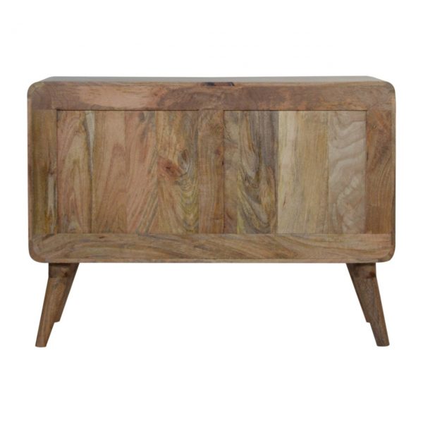 Hand Carved Mid Century Rattan Fine Oak Cabinet Sideboard - Image 10