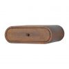 Hand Carved Wall Mounted Curved Chestnut Bedside Drawer - Image 5