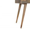 Hand Crafted Mid Century Bone Inlay Gallery Back Fine Oak Console Table - Image 10