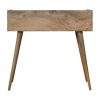 Hand Crafted Mid Century Bone Inlay Gallery Back Fine Oak Console Table - Image 2