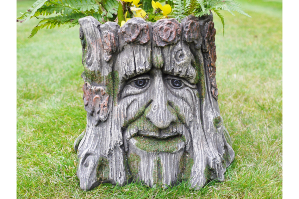 'Man Of The Forest' Tree Stump Planter Pot