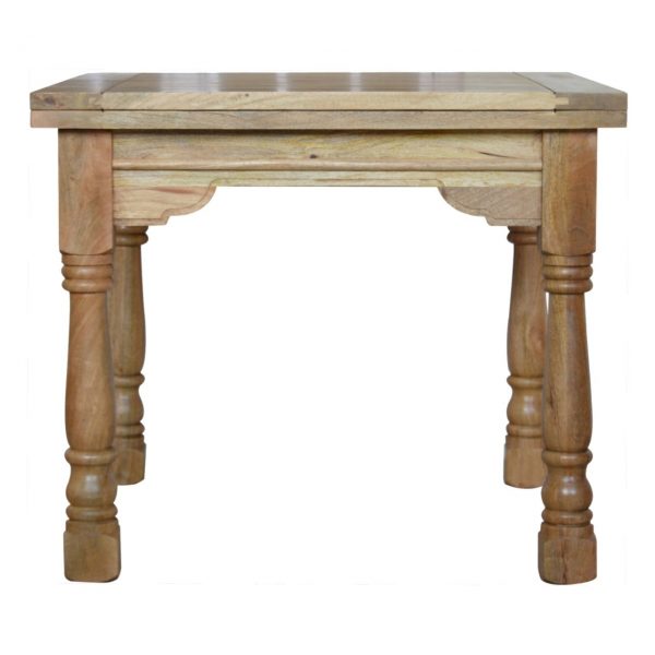 Hand Carved & Distressed Fine Oak Butterfly Dining Table - Image 3