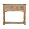 Hand Carved Country Farmhouse Fine Oak Console Table