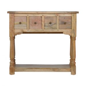 Hand Carved Country Farmhouse Fine Oak Console Table