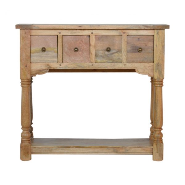 Hand Carved Country Farmhouse Fine Oak Console Table