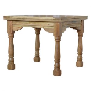 Hand Carved & Distressed Fine Oak Butterfly Dining Table
