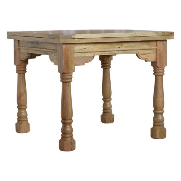 Hand Carved & Distressed Fine Oak Butterfly Dining Table - Image 4