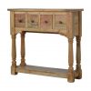 Hand Carved Country Farmhouse Fine Oak Console Table - Image 2
