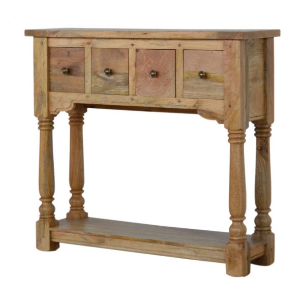 Hand Carved Country Farmhouse Fine Oak Console Table - Image 2
