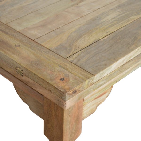 Hand Carved & Distressed Fine Oak Butterfly Dining Table - Image 7