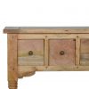 Hand Carved Country Farmhouse Fine Oak Console Table - Image 10