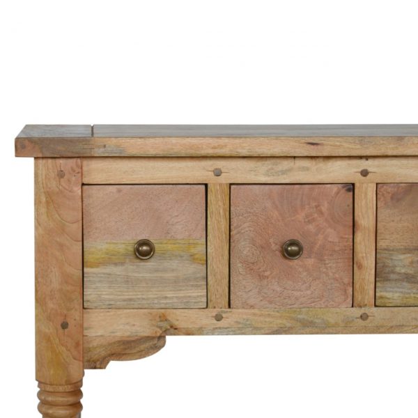 Hand Carved Country Farmhouse Fine Oak Console Table - Image 10