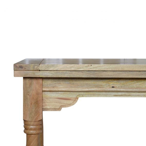 Hand Carved & Distressed Fine Oak Butterfly Dining Table - Image 6