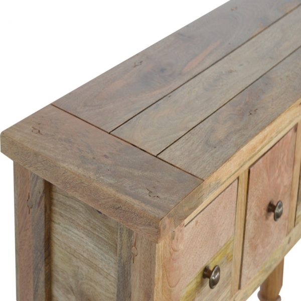 Hand Carved Country Farmhouse Fine Oak Console Table - Image 9