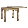 Hand Carved & Distressed Fine Oak Butterfly Dining Table - Image 8