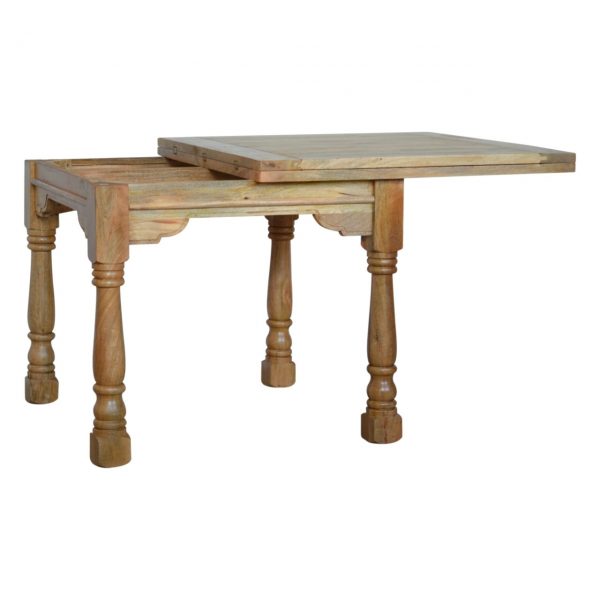 Hand Carved & Distressed Fine Oak Butterfly Dining Table - Image 8