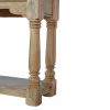 Hand Carved Country Farmhouse Fine Oak Console Table - Image 7