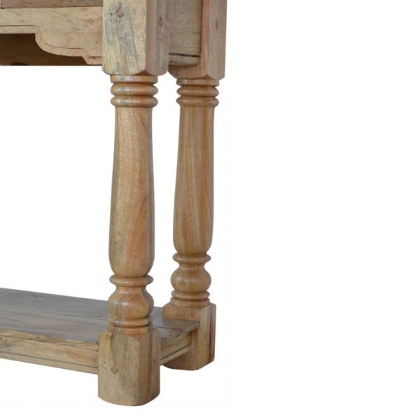 Hand Carved Country Farmhouse Fine Oak Console Table - Image 7