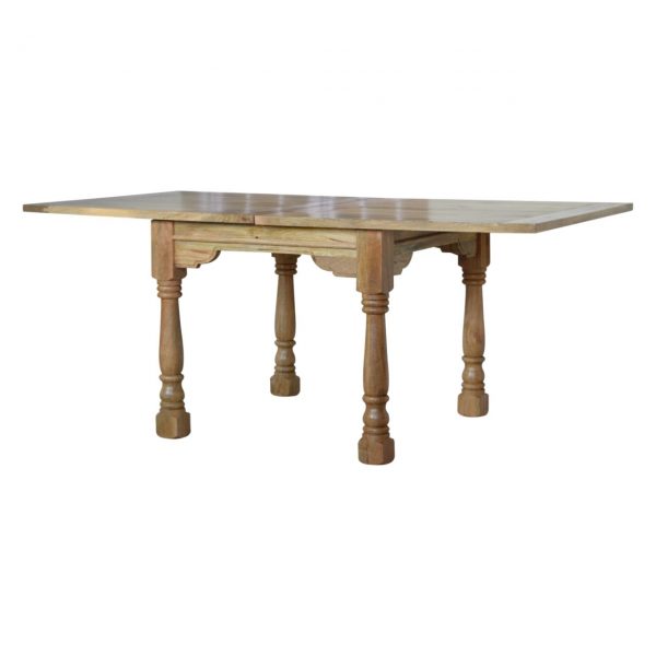 Hand Carved & Distressed Fine Oak Butterfly Dining Table - Image 9