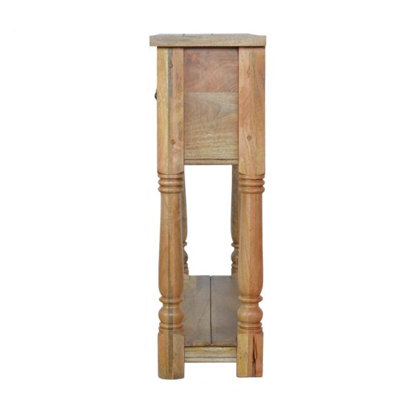 Hand Carved Country Farmhouse Fine Oak Console Table - Image 6