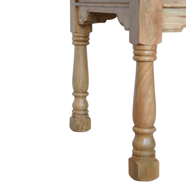 Hand Carved & Distressed Fine Oak Butterfly Dining Table - Image 5