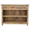 Hand Carved & Distressed Fine Oak Country Bookcase Cabinet
