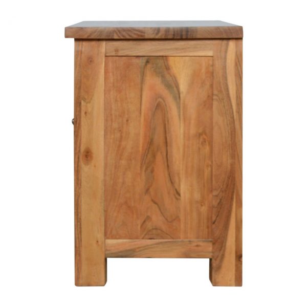 Hand Carved Country Rich Oak Media TV Unit (L) - Image 2