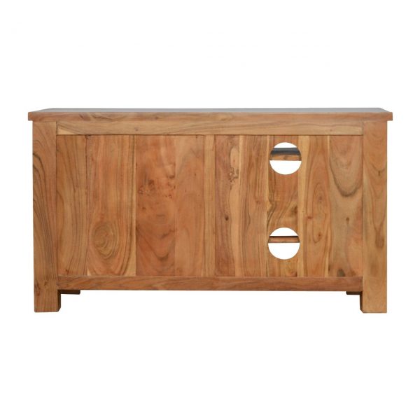 Hand Carved Country Rich Oak Media TV Unit (L) - Image 3