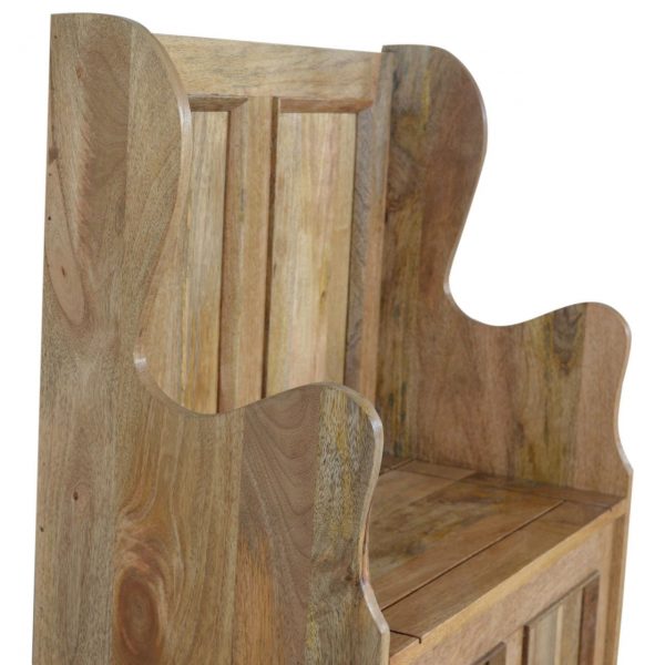 Small Hand Carved Fine Oak Monks Church Pew - Image 10
