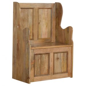 Small Hand Carved Fine Oak Monks Church Pew
