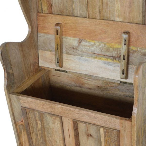 Small Hand Carved Fine Oak Monks Church Pew - Image 5