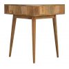 Hand Carved Mid Century Fine Oak Corner Writing Desk - Image 3