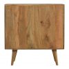 Hand Carved Mid Century Fishtail Fine Oak Chest Of 3 Drawers - Image 10