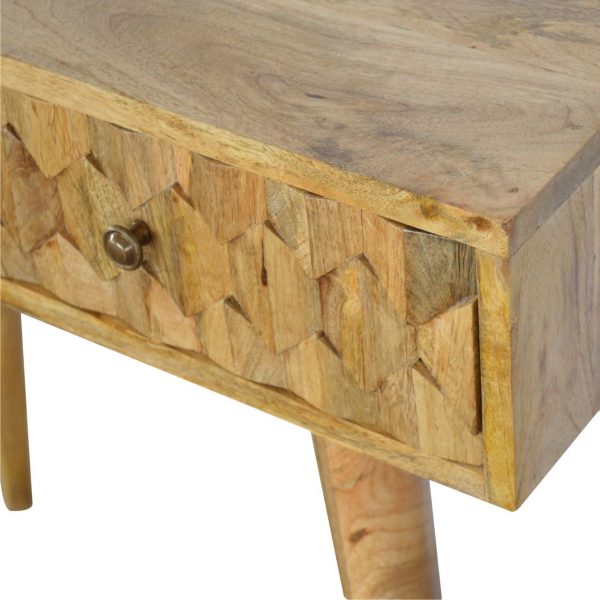 Hand Carved Mid Century Fine Oak Fishtail Console Table - Image 8