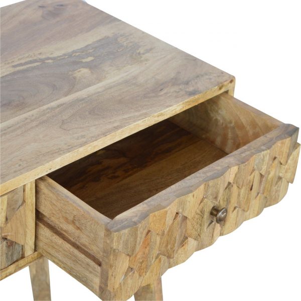 Hand Carved Mid Century Fine Oak Fishtail Console Table - Image 9