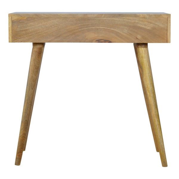 Hand Carved Mid Century Fine Oak Fishtail Console Table - Image 3