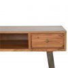 Hand Crafted Mid Century Industrial Fine Oak Writing Desk - Image 7