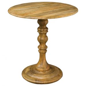 Large Handmade Country Style Fine Oak Tea Table With Turned Legs