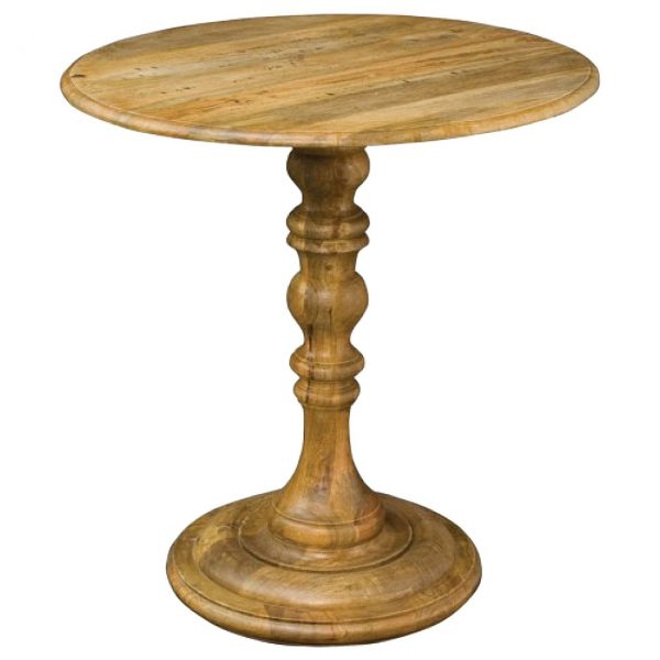 Large Handmade Country Style Fine Oak Tea Table With Turned Legs