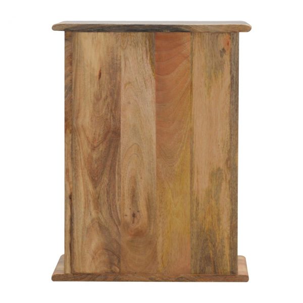 Hand Carved Country Curved Fine Oak Bedside Cabinet Chest Of 3 Drawers - Image 3