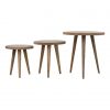 Set Of 3 Handmade Patchwork Scandinavian Fine Oak Stools - Image 3