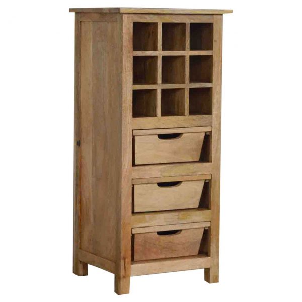 Hand Carved Fine Oak Kitchen Unit / Wine Rack - Image 3