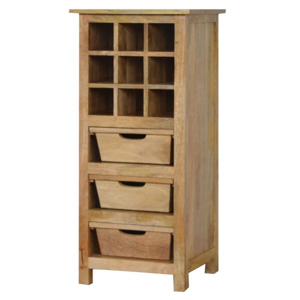 Hand Carved Fine Oak Kitchen Unit / Wine Rack - Image 4
